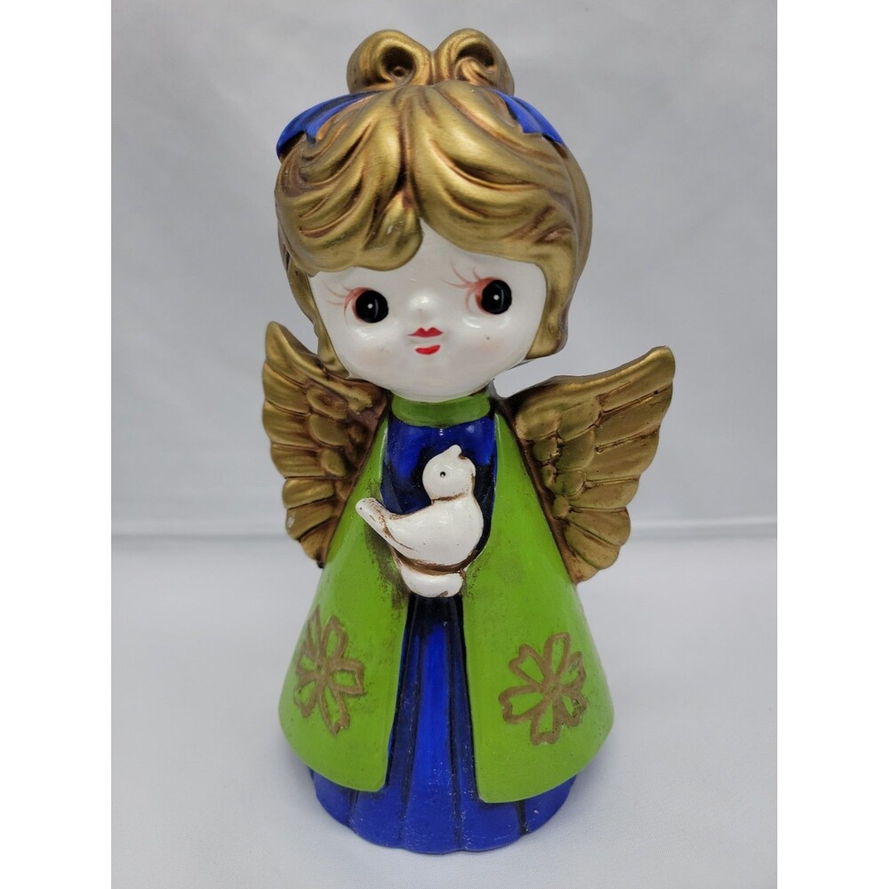 Holt Howard Angel Blue, Gold & Green W/Bird - Vintage Mid Century 1960s